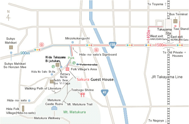 image:Access to Sakura guest house